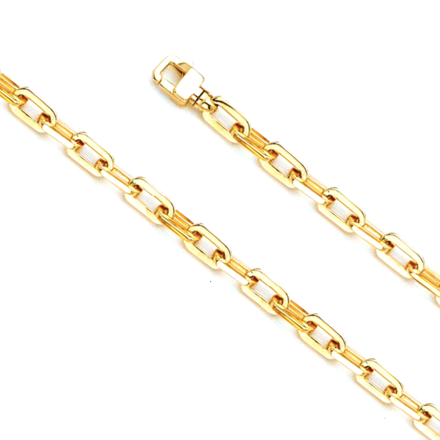 14K Yellow Gold Handmade Rolo Oval Chain 7.0mm wide 20 Inches